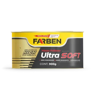 Massa Poliéster - ULTRA SOFT - Massa Poliéster com Zero Porosidade, Maior rendimento e Ultra leve para aplicar e lixar.